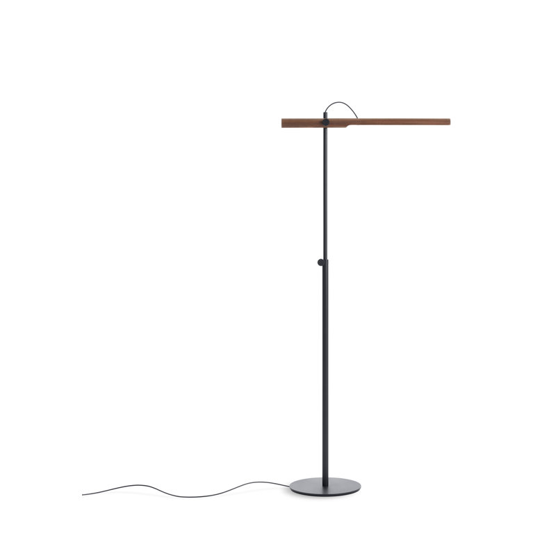 Type A LED Task Floor Lamp, Walnut, Oblivion