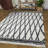 Cream Moroccan Trellis Shag Area Rug-1567551862