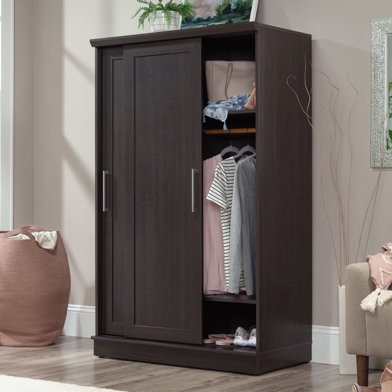Armoire à porte coulissante avec tringle, Chêne Dakota