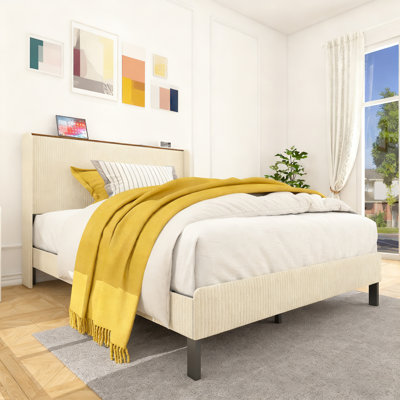 Full Metal Bed With Charging Station