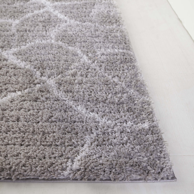 Tapis à poils longs Tahoe 650 gris / ivoire Tahoe, Rectangle 5 pi x 7 pi