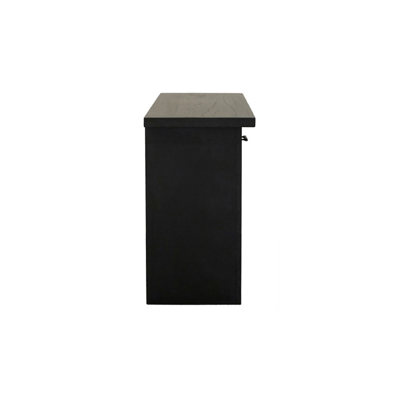 Grayson Black Wood Console Table with Storage