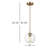 Childerley 8" W 1-Light Steel Single Sphere Pendant with Clear Glass Shade-301922335