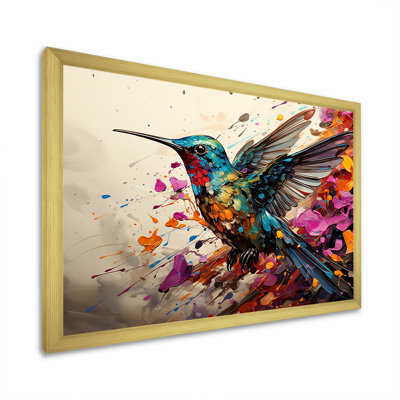 Colibri coloré, battement d'aile, merveille 5 - Art mural colibri