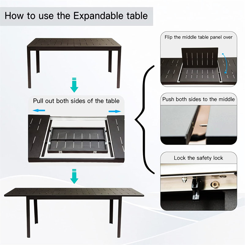Patio Dining Expandable Table