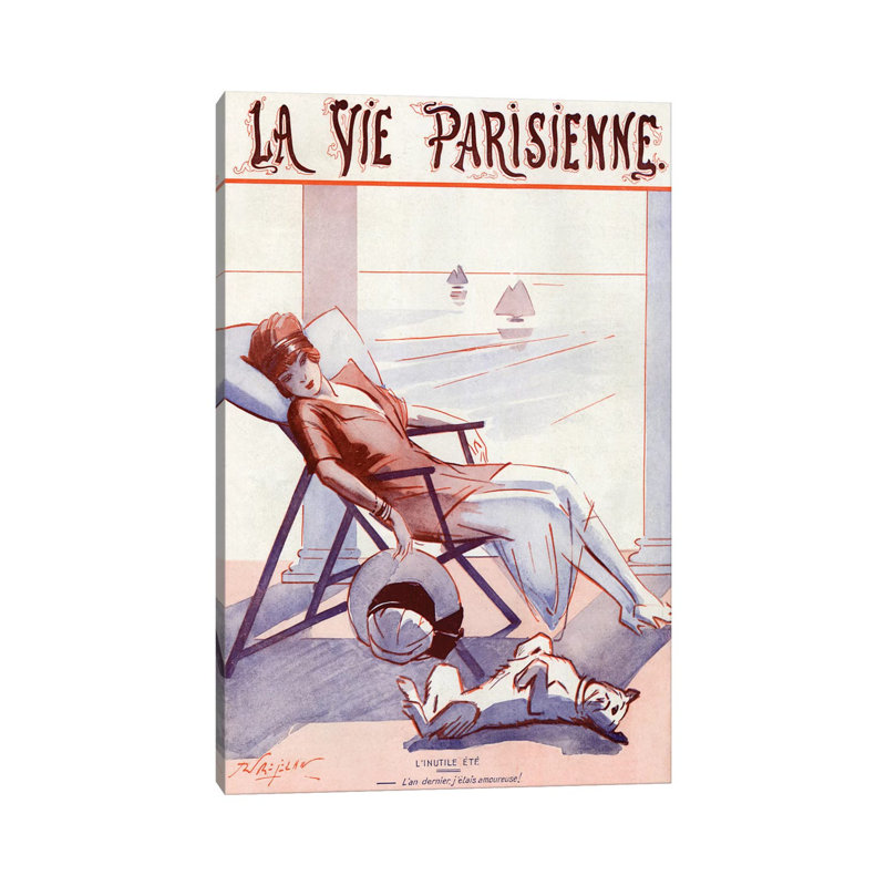 1920 La Vie Parisienne Magazine Cover by Rene Prejelan - No Frame Gallery-Wrapped Canvas Giclée on Canvas
