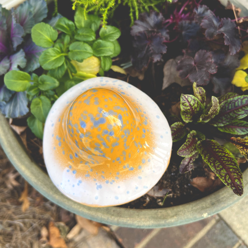 Accessoires de jardin en céramique, Jaune