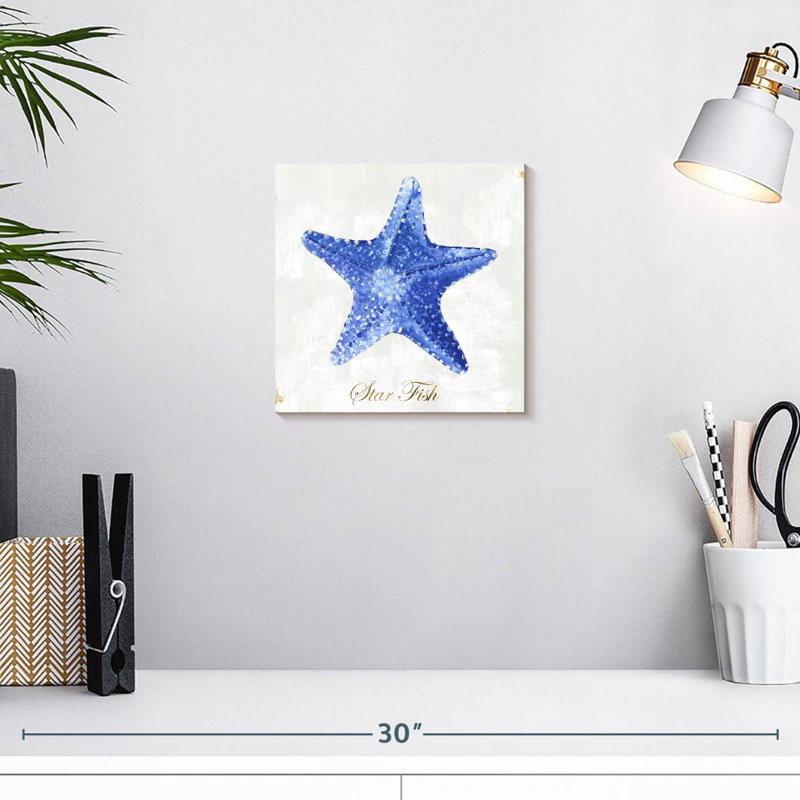 Brampt Blue Starfish, 10" H x 10" W