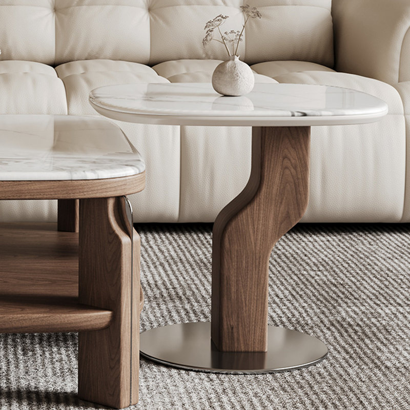 Table basse carrée en pierre micro-cristalline