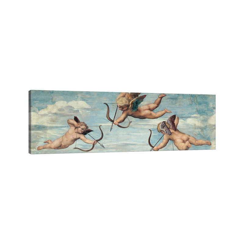Trionfo di Galatea by Raphael - 1 Piece Panoramic Wall Art on Canvas, 30.48 cm H x 91.44 cm W x 1.91 cm D, Canvas