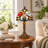 Vintage Tiffany Stained Glass Table Lamp (Bulb Include)