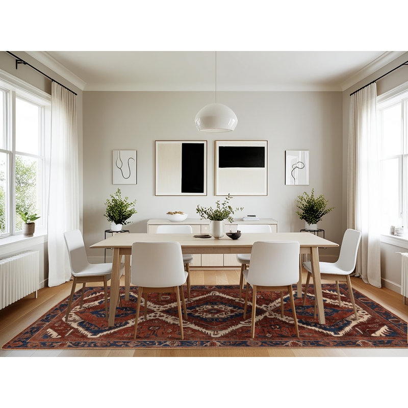 Machine Washable Persian Brown Area Rug, Rectangle 7' x 10'