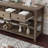 Nibbi 47" Console Table with Wood Frame and Legs, 3 Drawers and 2 Open Shelves Gray-1273093229