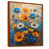 Toile avec cadre flottant brun