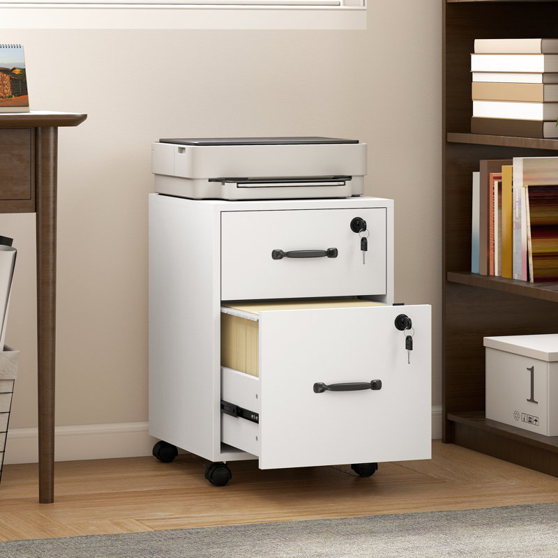 40cm Wide 2 -Drawer File Cabinet, White