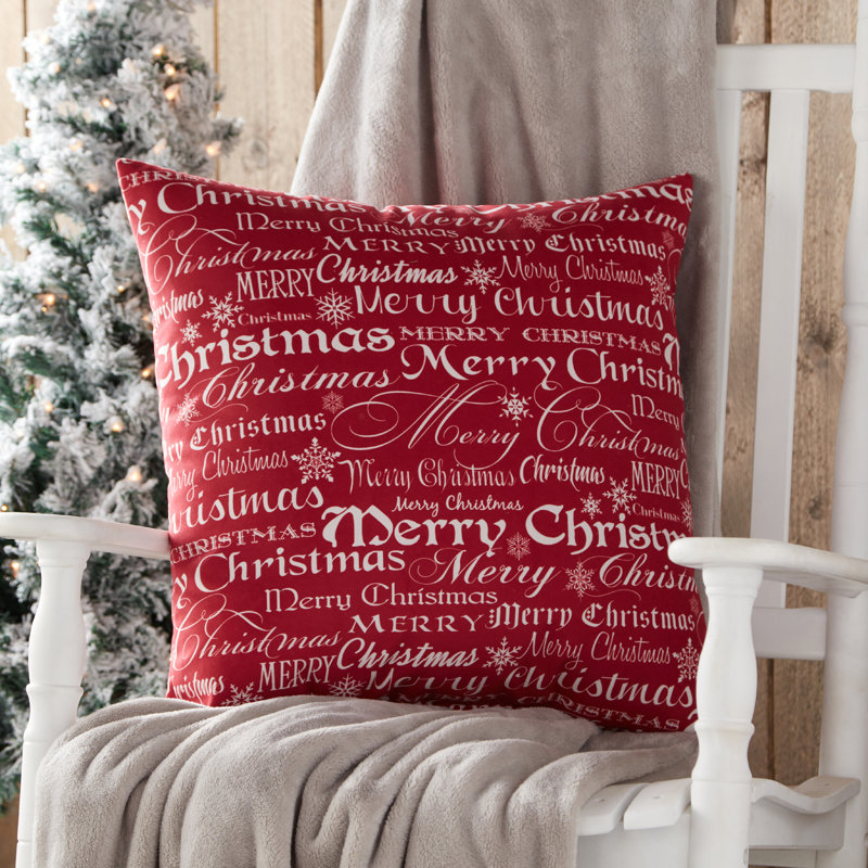  Coussin en polyester Merry Christmas