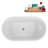 48" Streamline Soaking Freestanding Tub and Tray With Internal Drain-102285105
