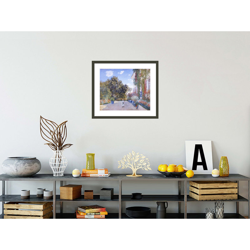 «Garden of the Artist at Argenteuil» par Claude Monet, impression giclée encadrée, H 23,5 po x l 27,07 po