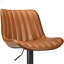 Ensemble de 2 tabourets de bar, tabourets pivotants réglables, tabourets avec dossier, chaises de bar en cuir de polyuréthane pour îlot de cuisine rustique-354610780