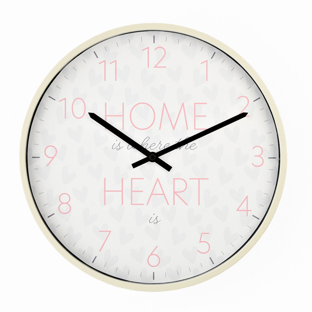 Murphys Brambly Cottage Slogan Wall Clock "Home Is Where The Heart Is" 30Cm