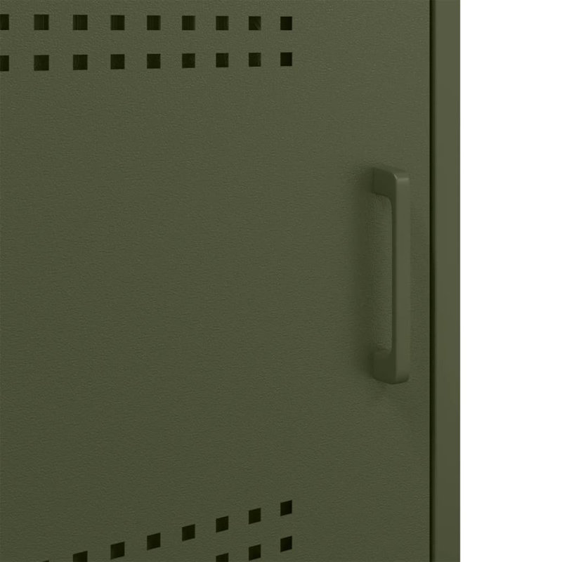Bedside Cabinets 2 pcs 36x39x68 cm Steel, Olive Green