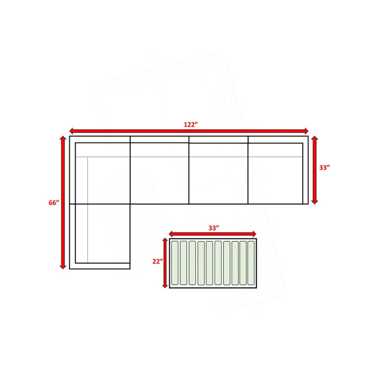 Ensemble de conversation d'extérieur en osier pour 4 personnes - Ensemble de canapé de jardin entièrement assemblé