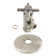 Kingston Brass 5/8-Inch OD Comp x 3/8-Inch OD Comp Anti-Seize Deluxe Quarter-Turn Ceramic Hardisc Cartridge Angle Stop with Flange