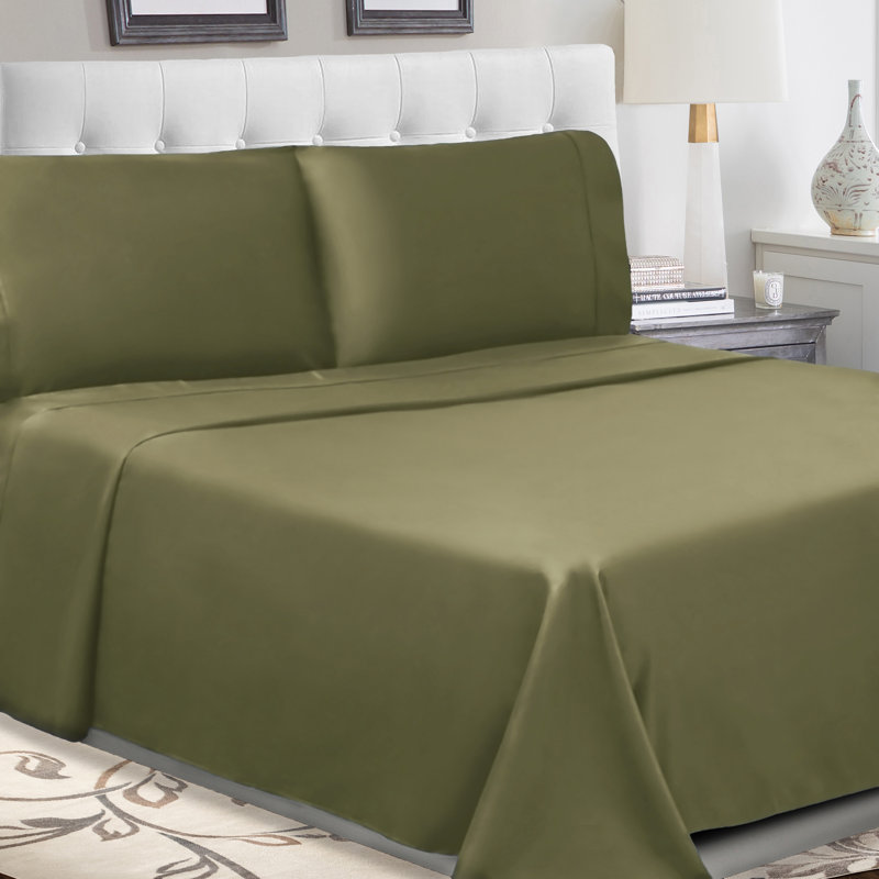 Sage Green Twin XL Cotton Percale Deep Pocket Sheet Set