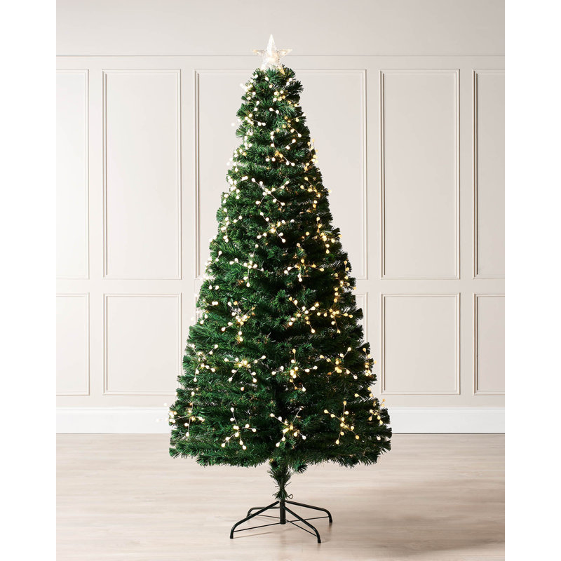 213.36cm H Lighted Artificial Christmas Tree