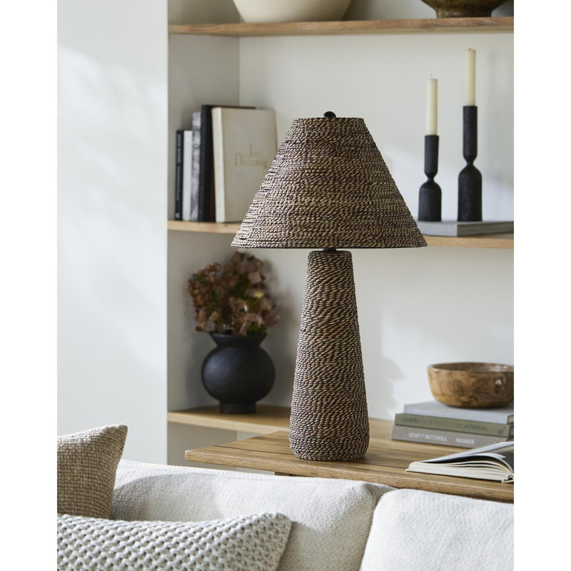 Lampe de table Chiszar, Marron foncé