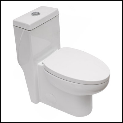 Toilette moderne en céramique une pièce, double chasse avec siège à revêtement doux