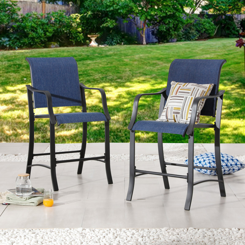 Tabouret de bar 24,8 po Swank, Bleu et noir