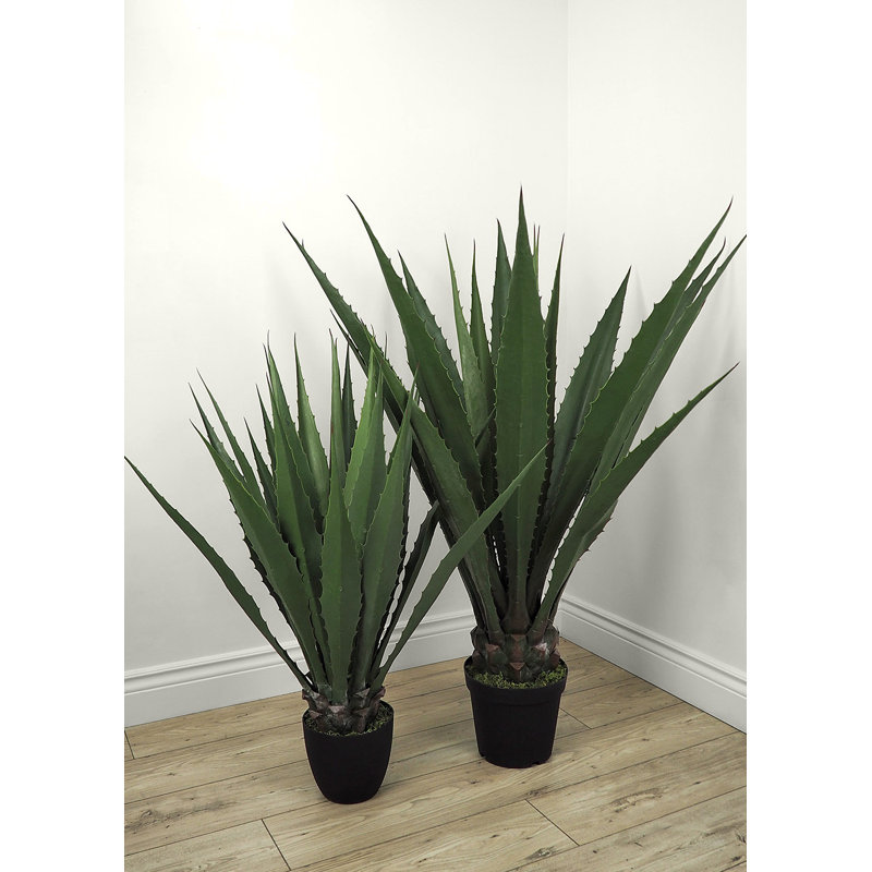 Fausse agave botanique au fini vert, H 40 po x l 17 po x P 17 po