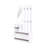 Robust Living Cabinet With Shoe Cabinet, Hang Shelf, Mirror And Extensive Storage Room Spacious In Matte White Finish