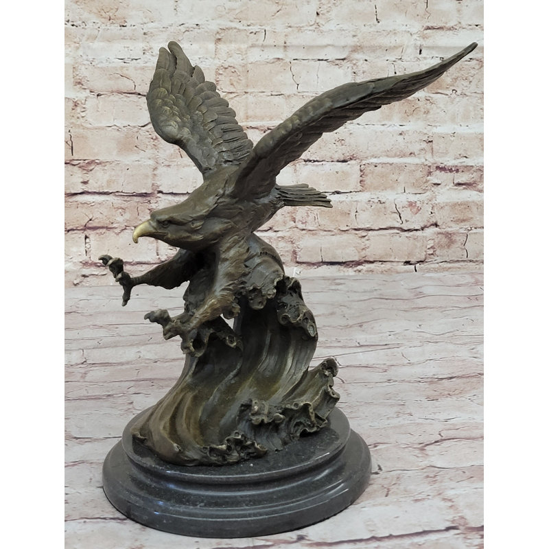 Statue de bronze BRONZE Eagle Hawk Falcon Osprey Garden Park