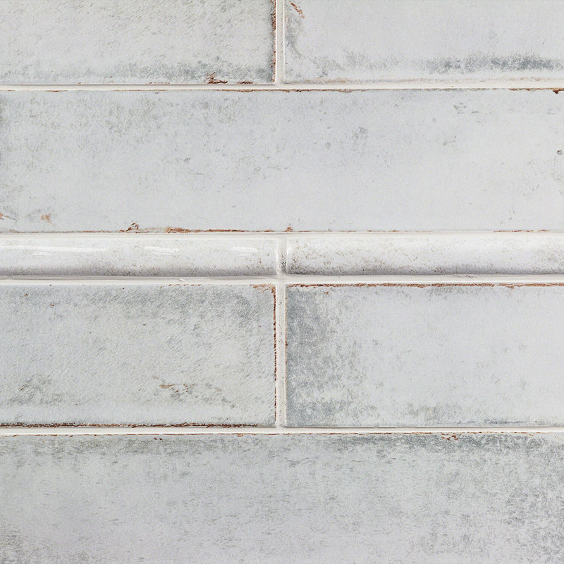Gray Polished Ceramic Quarter Round Tile Trim 1x12
