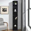 Étagère multimédia à 8 niveaux, double bibliothèque multifonctionnelle pour le bureau personnel, armoire de rangement CD mince avec tablettes réglables, apparence exquise, barres en fer spéciales, bibliothèque 3A