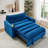 Masir 3 in 1 Convertible Pull Out Sleeper Sofa with Adjustable Backrest & Cupholders-1592183219