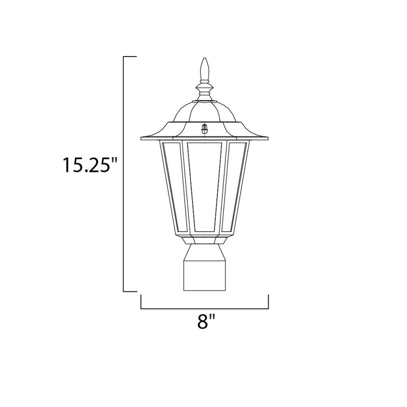 Tête de lanterne d'extérieur 1 lumière Allegan, blanc