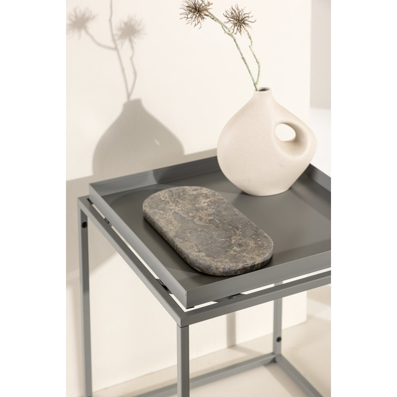 Birke End Table, Dark Grey