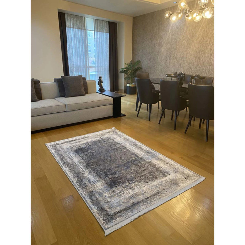 Toscana Area Rug with Non-Slip Backing, Rectangle 3'11" x 7'3"