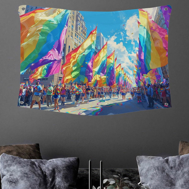 Tapisserie en microfibre, H 50 po x l 60 po
