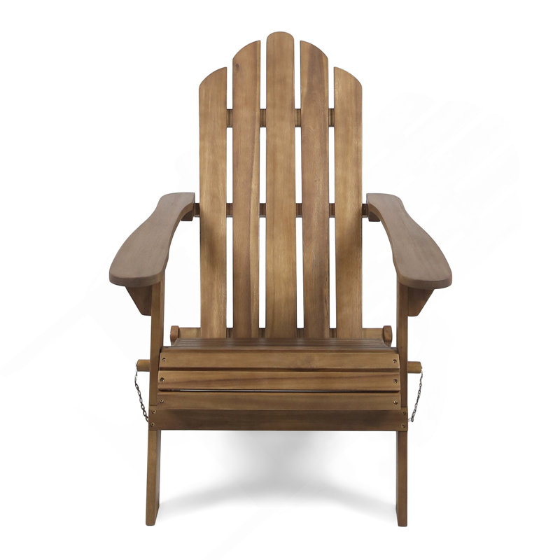 Foldable Adirondack Chair, Dark Brown