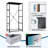 4 Drawer Dresser for Bedroom, Narrow Chest of Drawers, Wooden Top and Study Iron Frame 18"x37.5"-(WxH)