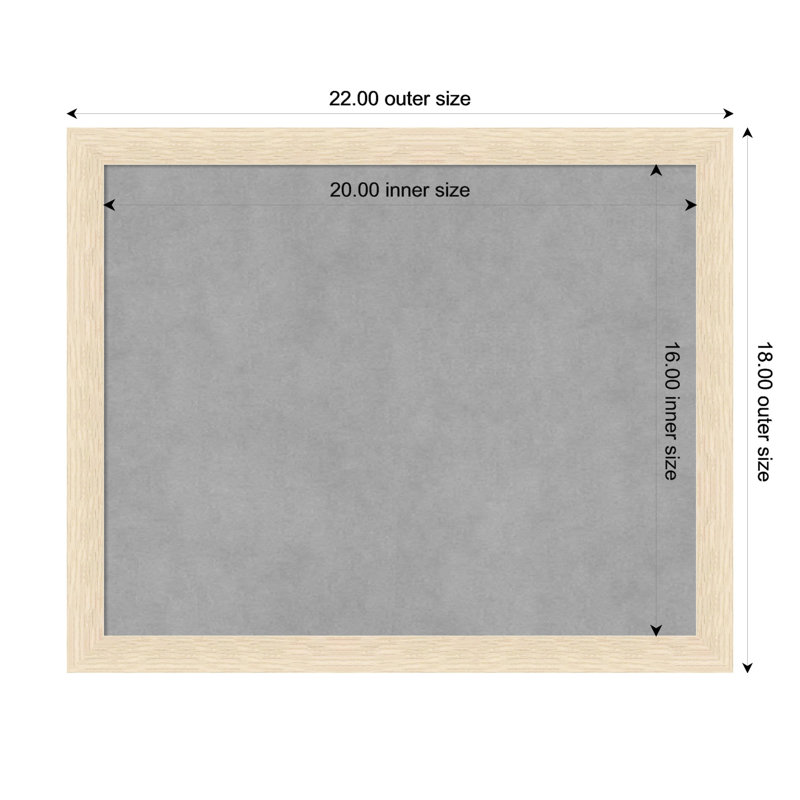 Tableau magnétique encadré Musa Woodgrain, H 18 po x l 22 po