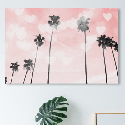" Palm Trees Hearts And Blush "