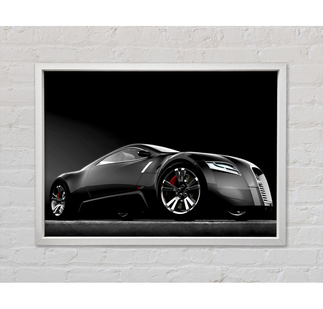 Bugatti Concept Black - Einzelner Bilderrahmen Kunstdrucke auf Leinwand