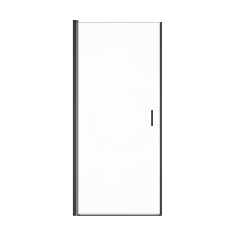 Porte de douche pivotante semi-sans cadre avec verre trempé de 1/2 po (6 mm)