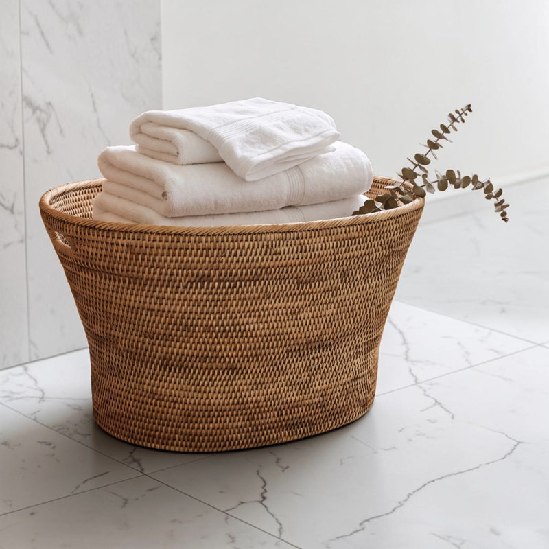 Oval Family Basket, Natural Matte