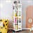 4-Tier All-Steel Rotating Bookshelf With 360° Wheels-1009076491